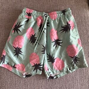 Pineapple Print Swim Shorts